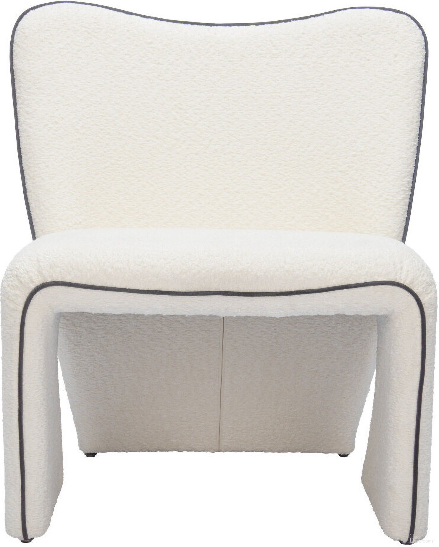 The appearance of 29 Inch Faux Shearling and Upholstered Side Chair In Ivory designed by Homeroots in the modern / contemporary interior design. This ivory piece of furniture  was selected by 1StopBedrooms from  to add a touch of cosiness and style into your home. Sku: 572298. Material: Boucle.