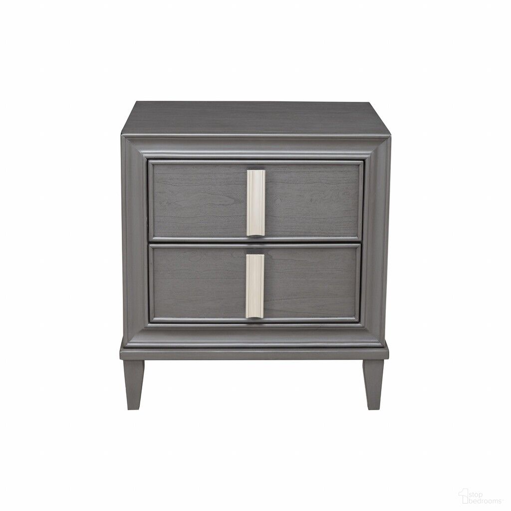 The appearance of 29 Inch Solid Wood and Wood Two Drawer Nightstand In Dark Gray designed by Homeroots in the transitional interior design. This dark gray piece of furniture was selected by 1StopBedrooms from to add a touch of cosiness and style into your home. Sku: 399260. Material: Wood.