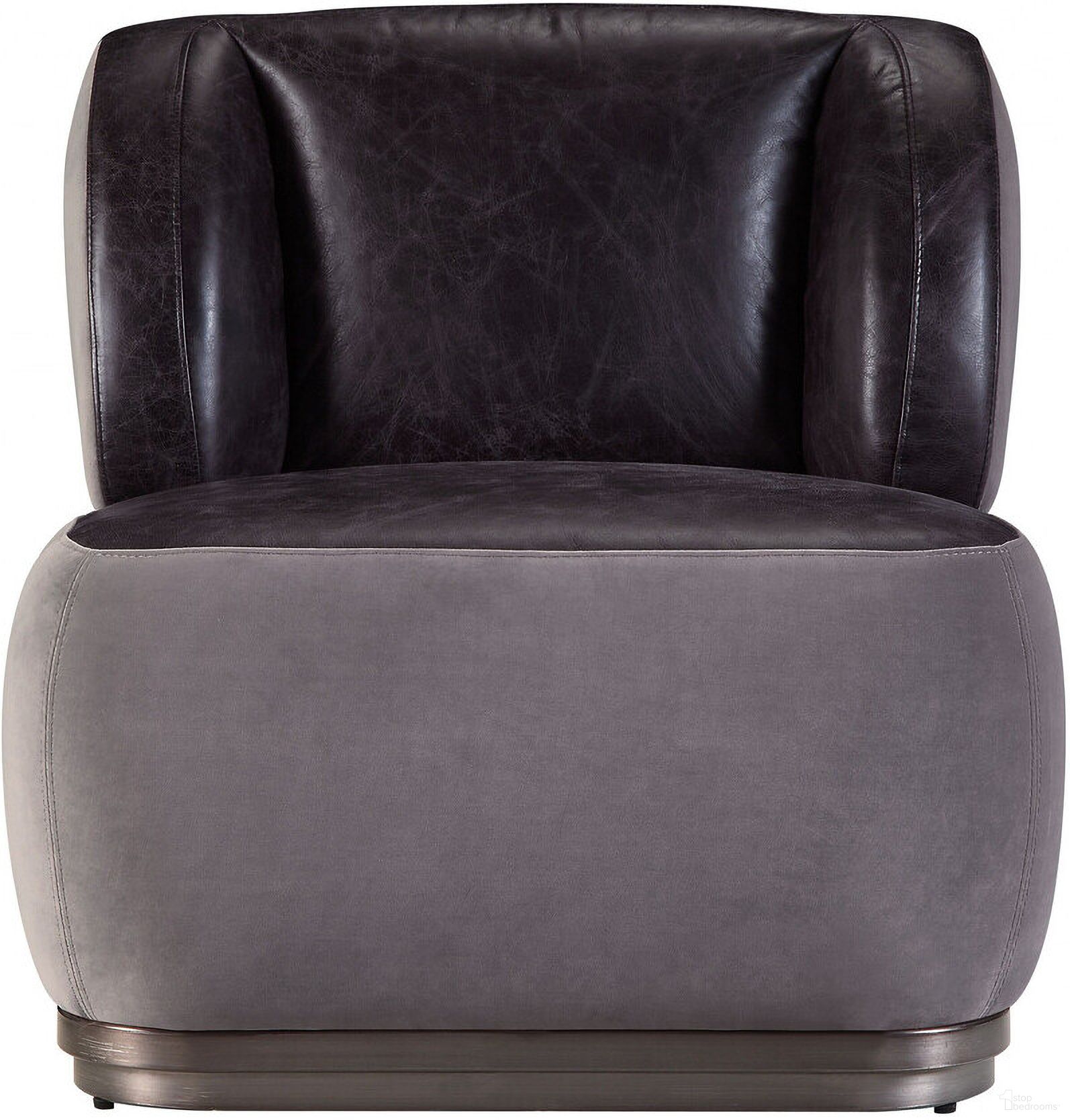 The appearance of 29 Inch Velvet Slipper Chair In Brown and Slate Grey designed by Homeroots in the modern / contemporary interior design. This brown and slate grey piece of furniture was selected by 1StopBedrooms from to add a touch of cosiness and style into your home. Sku: 486560. Material: Velvet.