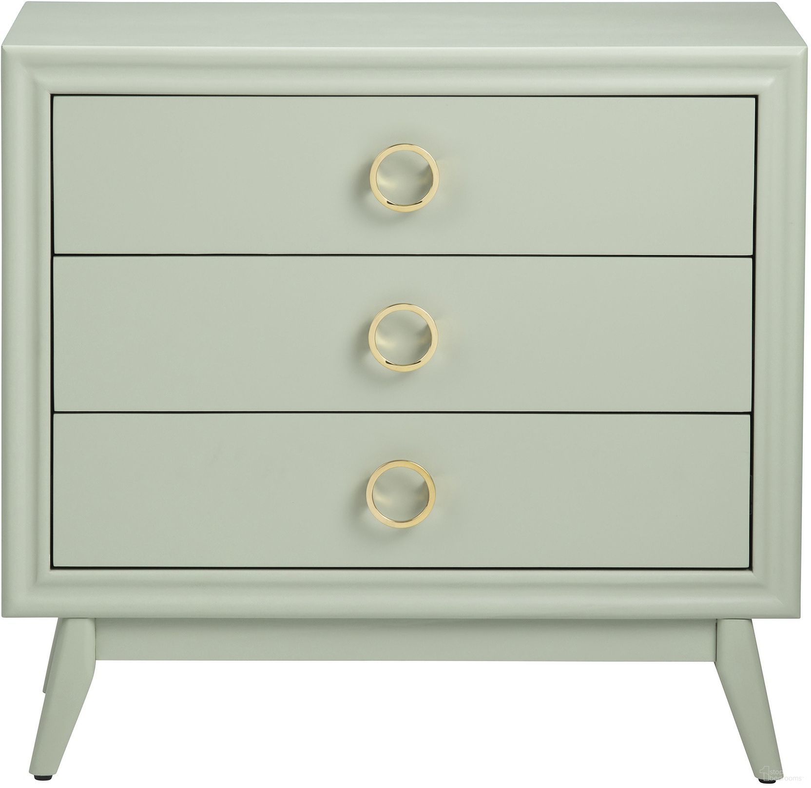 The appearance of 3-Drawer Accent Chest In Sage Green designed by Crestview Collection in the transitional interior design. This sage green piece of furniture was selected by 1StopBedrooms from to add a touch of cosiness and style into your home. Sku: CVFVR8438. Material: Poplar.