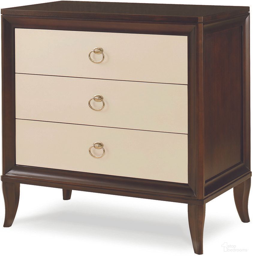 The appearance of 3 Drawer Nightstand In Tribeca and Cream designed by Century Furniture in the transitional interior design. This tribeca and cream piece of furniture was selected by 1StopBedrooms from Tribeca Collection to add a touch of cosiness and style into your home. Sku: 33C-223. Material: Maple.