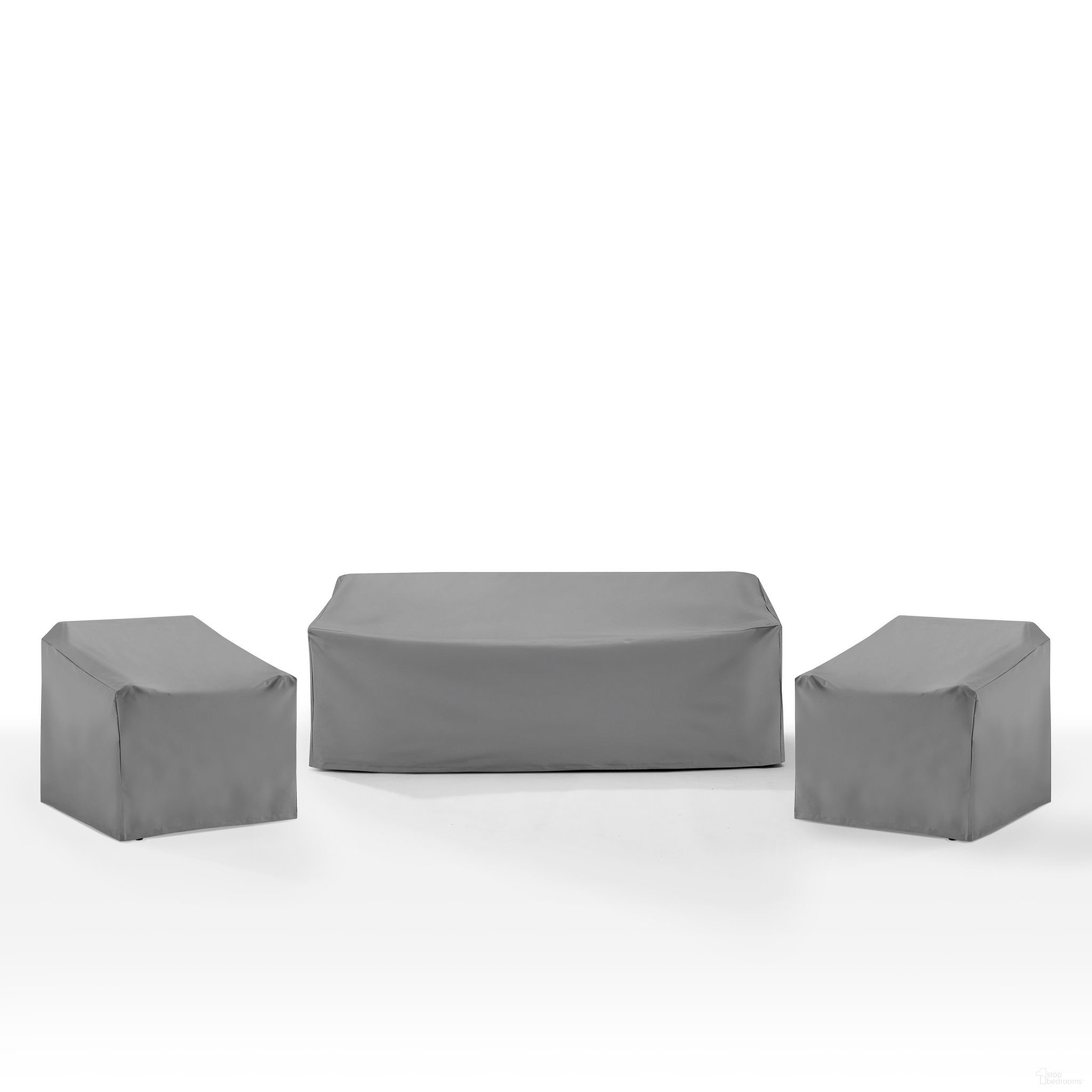 The appearance of 3 Piece Outdoor Furniture Cover Set In Gray designed by Crosley Brands in the modern / contemporary interior design. This gray piece of furniture  was selected by 1StopBedrooms from Furniture Covers Collection to add a touch of cosiness and style into your home. Sku: CO7503-GY;CO7500-GY;CO7500-GY. Material: PVC.