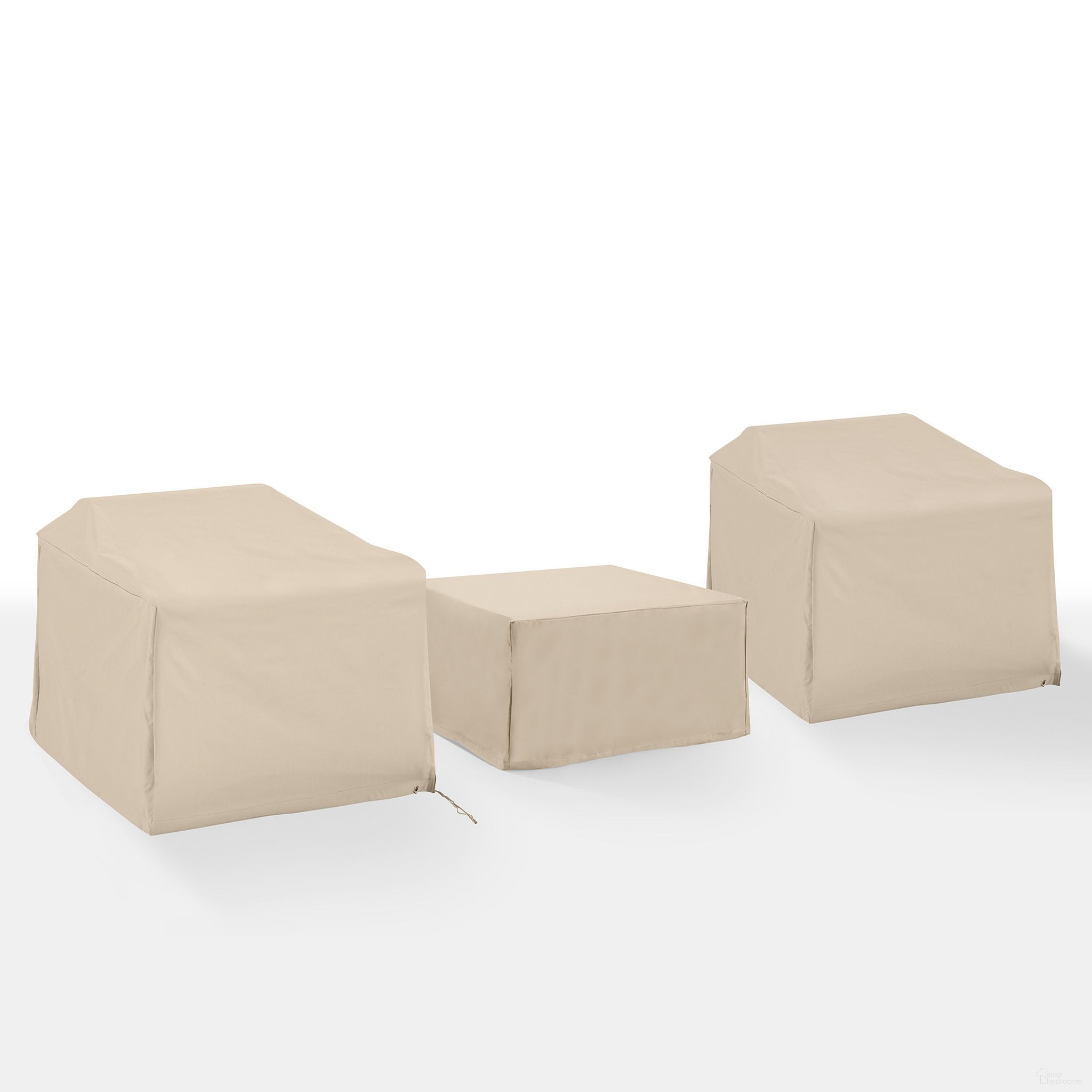 The appearance of 3 Piece Outdoor Furniture Cover Set In Tan designed by Crosley Brands in the modern / contemporary interior design. This tan piece of furniture was selected by 1StopBedrooms from Furniture Covers Collection to add a touch of cosiness and style into your home. Sku: CO7507-TA;CO7500-TA;CO7500-TA. Material: PVC.