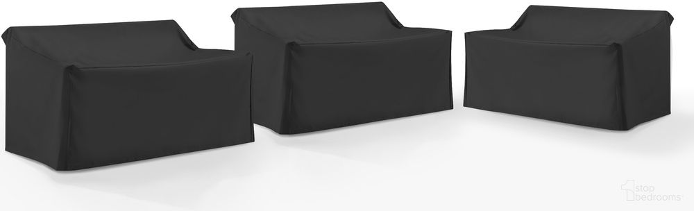 The appearance of 3 Piece Outdoor Sectional Furniture Cover Set In Black designed by Crosley Brands in the modern / contemporary interior design. This black piece of furniture was selected by 1StopBedrooms from Furniture Covers Collection to add a touch of cosiness and style into your home. Sku: CO7501-BK;CO7501-BK;CO7501-BK. Material: PVC.