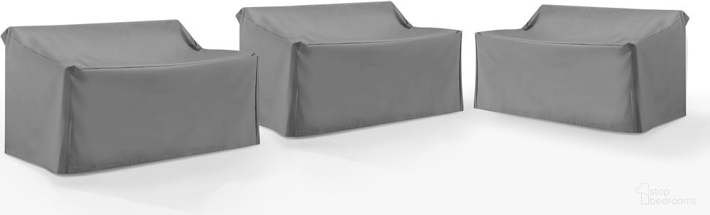 The appearance of 3 Piece Outdoor Sectional Furniture Cover Set In Gray designed by Crosley Brands in the modern / contemporary interior design. This gray piece of furniture was selected by 1StopBedrooms from Furniture Covers Collection to add a touch of cosiness and style into your home. Sku: CO7501-GY;CO7501-GY;CO7501-GY. Material: PVC.
