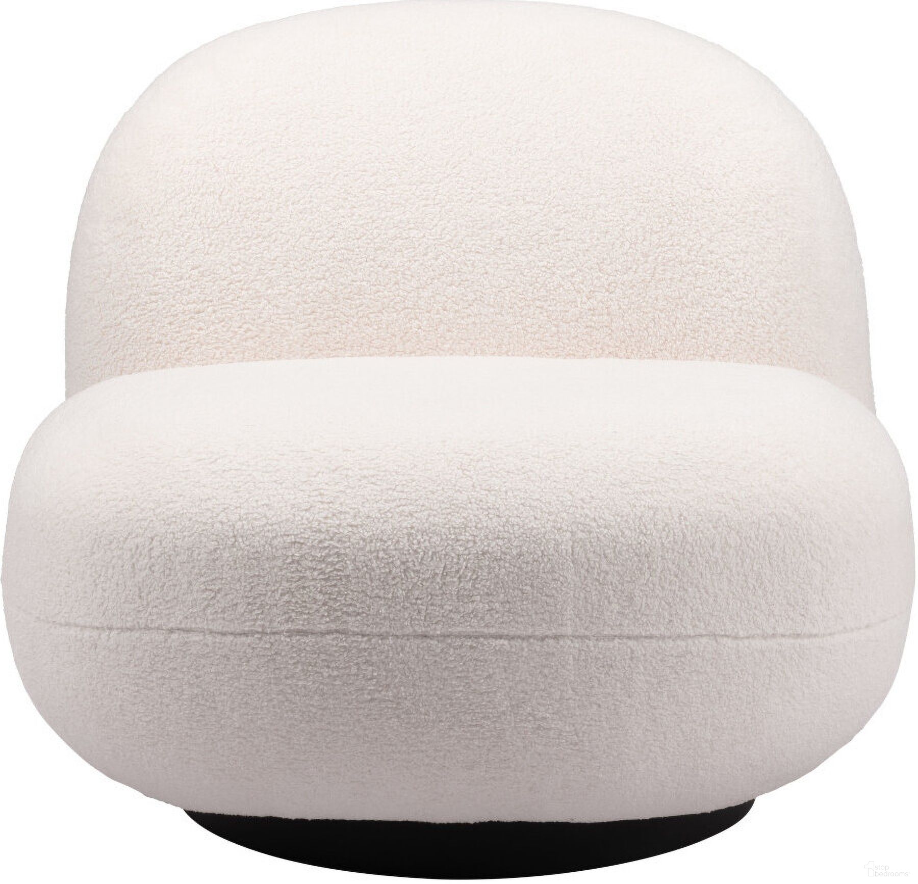The appearance of 30 Inch Faux Shearling and Upholstered Slipper Chair In Cream and Black designed by Homeroots in the modern / contemporary interior design. This cream and black piece of furniture  was selected by 1StopBedrooms from  to add a touch of cosiness and style into your home. Sku: 556453. Material: Fabric.