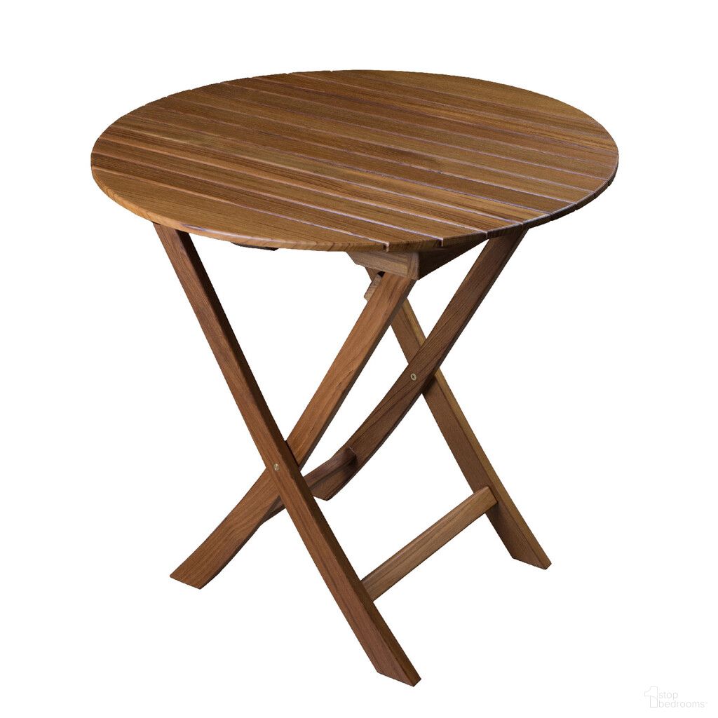 The appearance of 30 Inch Rounded Solid Wood Folding Outdoor Side Table In Brown designed by Homeroots in the rustic / southwestern interior design. This brown piece of furniture was selected by 1StopBedrooms from to add a touch of cosiness and style into your home. Sku: 479054. Material: Solid Wood.