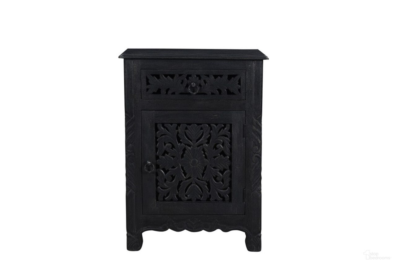 The appearance of 30 Inch Solid Wood Distressed One Drawer Nightstand In Black designed by Homeroots in the rustic / southwestern interior design. This black piece of furniture was selected by 1StopBedrooms from to add a touch of cosiness and style into your home. Sku: 521200. Material: Solid Wood.