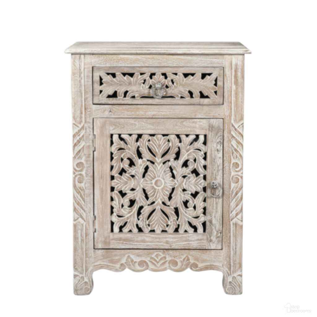 The appearance of 30 Inch Solid Wood Distressed One Drawer Nightstand In White designed by Homeroots in the rustic / southwestern interior design. This white piece of furniture was selected by 1StopBedrooms from to add a touch of cosiness and style into your home. Sku: 521197. Material: Solid Wood.