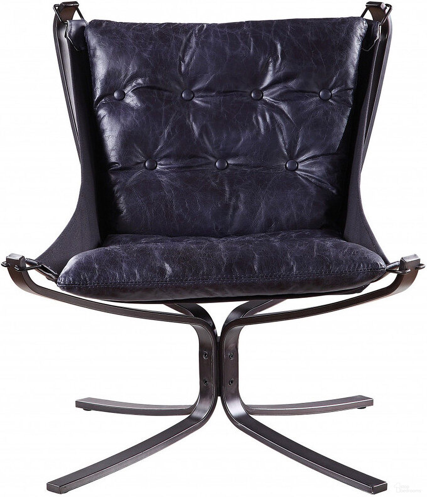 The appearance of 30 Inch Top Grain Leather Tufted Lounge Chair In Blue and Steel Blue designed by Homeroots in the modern / contemporary interior design. This blue and steel blue piece of furniture was selected by 1StopBedrooms from to add a touch of cosiness and style into your home. Sku: 486575. Material: Genuine Leather.