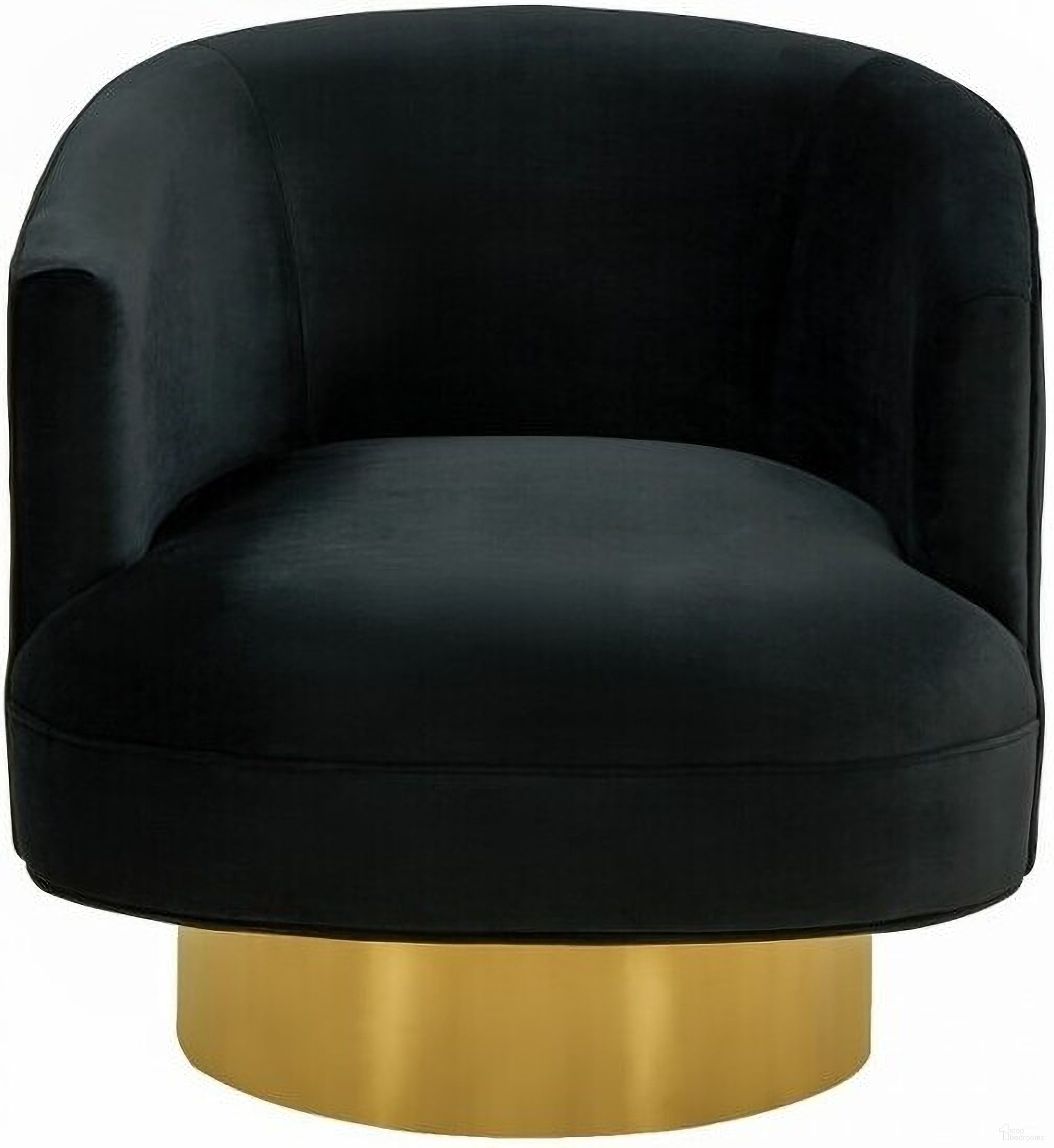 The appearance of 31 Inch Velvet Barrel Chair In Black and Gold designed by Homeroots in the modern / contemporary interior design. This black and gold piece of furniture was selected by 1StopBedrooms from to add a touch of cosiness and style into your home. Sku: 473636. Material: Velvet.
