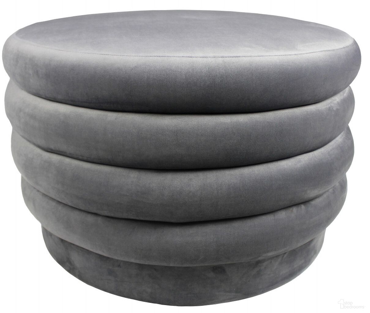The appearance of 31 Inch Velvet Tufted Round Cocktail Ottoman In Gray designed by Homeroots in the modern / contemporary interior design. This gray piece of furniture was selected by 1StopBedrooms from to add a touch of cosiness and style into your home. Sku: 489296. Material: Velvet.