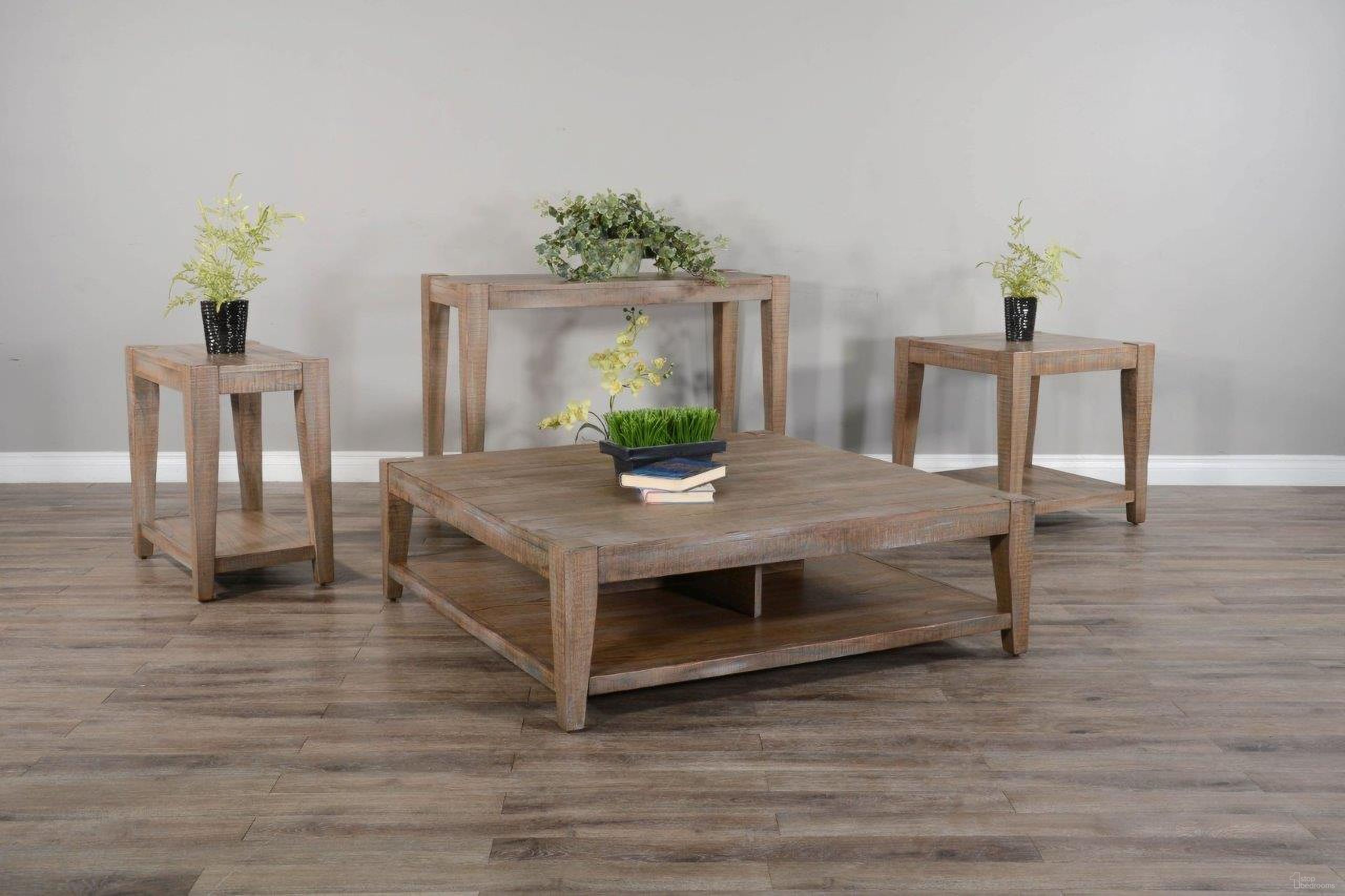 The appearance of 3162WB-C Weathered Brown Occasional Table Set designed by Sunny Designs in the coastal interior design. This beige piece of furniture  was selected by 1StopBedrooms from Durango Collection to add a touch of cosiness and style into your home. Sku: 3162WB-C;3162WB-CS. Material: Wood.