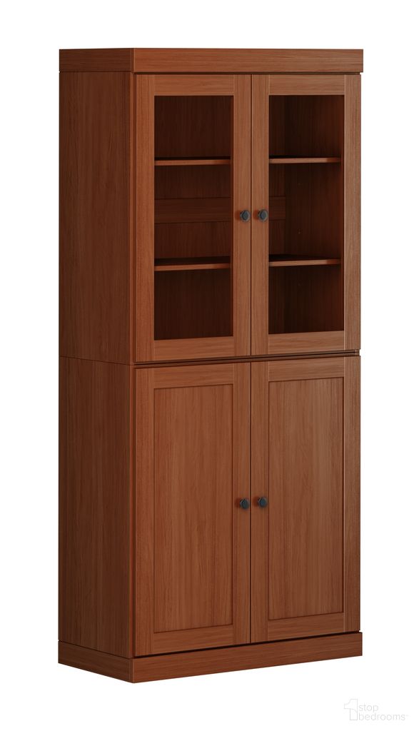 The appearance of 32 Inch Pantry Cabinet with Clear Glass and Shaker Doors In Mocha designed by Palace Imports in the modern / contemporary interior design. This mocha piece of furniture was selected by 1StopBedrooms from to add a touch of cosiness and style into your home. Sku: 3253. Material: Solid Pine Wood.