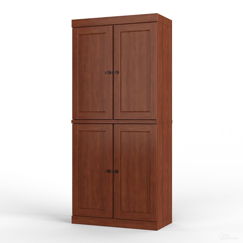 The appearance of 32 Inch Pantry Cabinet with Raised Panel Doors and 2-Drawers In Mocha designed by Palace Imports in the modern / contemporary interior design. This mocha piece of furniture  was selected by 1StopBedrooms from  to add a touch of cosiness and style into your home. Sku: 9433. Material: Solid Pine Wood.