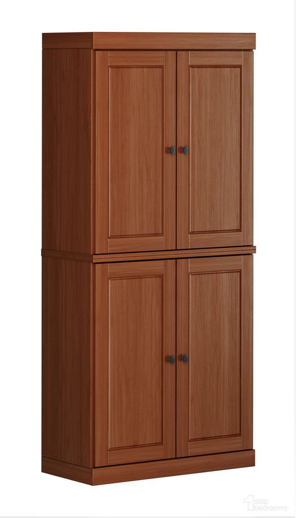 The appearance of 32 Inch Pantry Cabinet with Raised Panel Doors and Adjustable Shelves In Mocha designed by Palace Imports in the modern / contemporary interior design. This mocha piece of furniture  was selected by 1StopBedrooms from  to add a touch of cosiness and style into your home. Sku: 9413. Material: Solid Pine Wood.