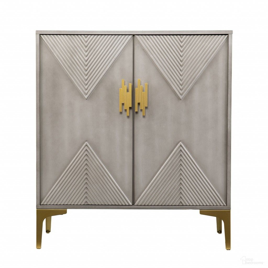 The appearance of 32 Inch Solid Wood Sideboard with Two Doors In Gray designed by Homeroots in the transitional interior design. This gray piece of furniture was selected by 1StopBedrooms from to add a touch of cosiness and style into your home. Sku: 401698. Material: Solid Wood.