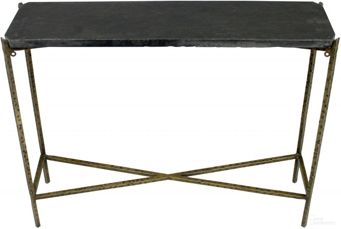 The appearance of 32 Inch Stone Frame Console Table In Black and Gold designed by Homeroots in the modern / contemporary interior design. This black and gold piece of furniture was selected by 1StopBedrooms from to add a touch of cosiness and style into your home. Sku: 488802. Material: Stone.