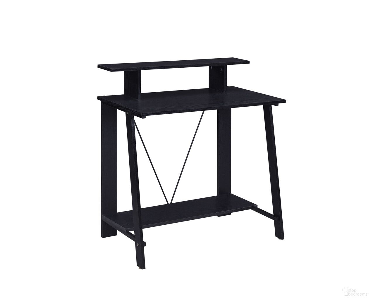The appearance of 32 Inch Writing Desk In Black designed by Homeroots in the modern / contemporary interior design. This black piece of furniture  was selected by 1StopBedrooms from  to add a touch of cosiness and style into your home. Sku: 491428.
