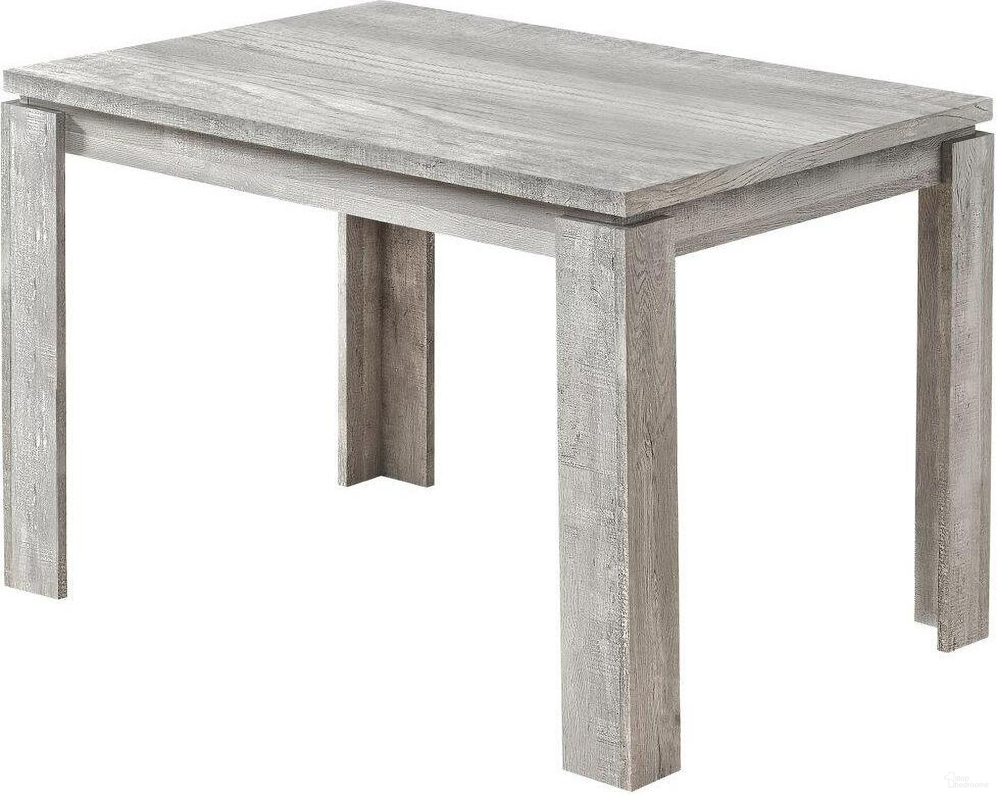 32 x 48 Inch Dining Table In Grey Reclaimed Wood