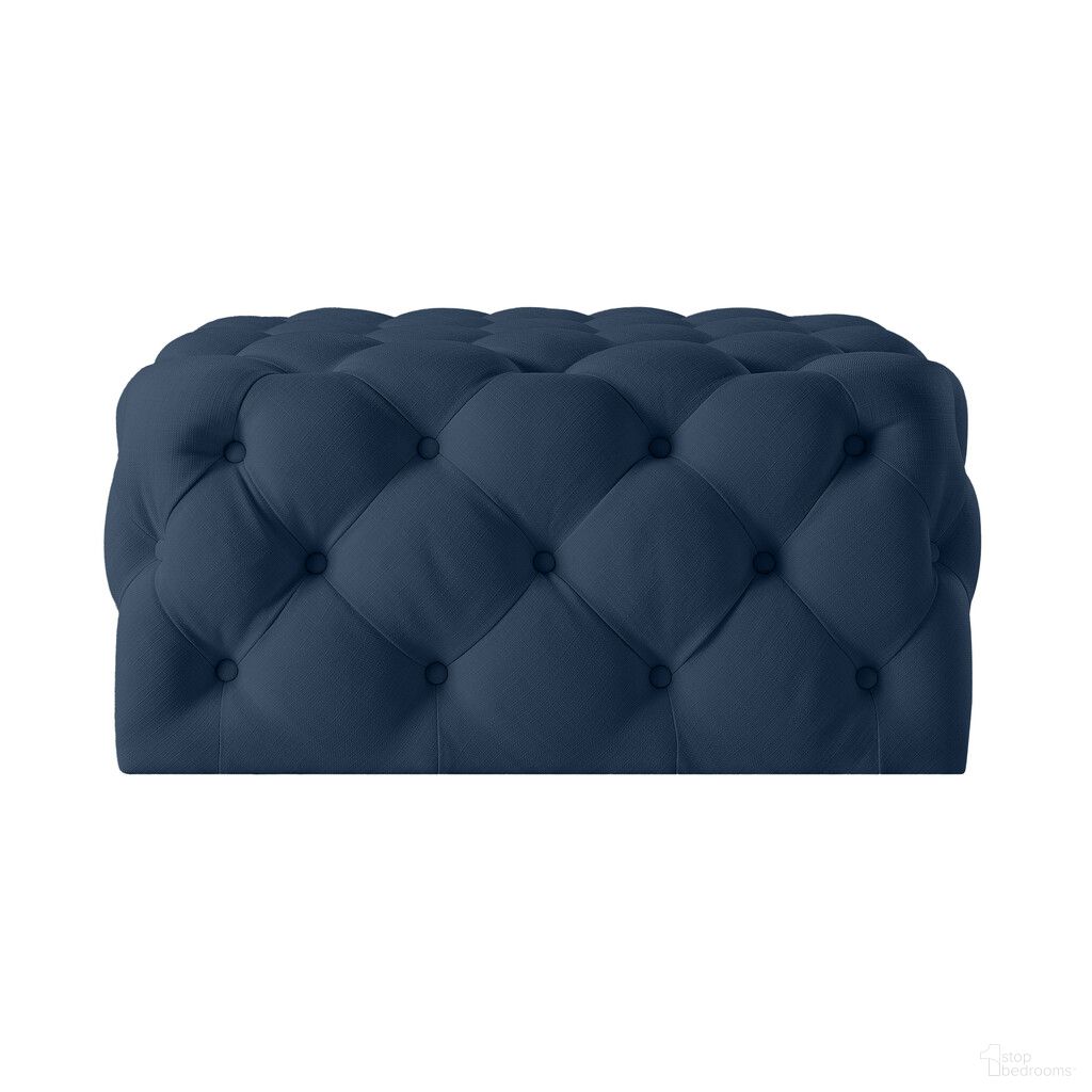 The appearance of 33 Inch Velvet Rolling Tufted Cocktail Ottoman In Navy Blue designed by Homeroots in the modern / contemporary interior design. This navy blue piece of furniture was selected by 1StopBedrooms from to add a touch of cosiness and style into your home. Sku: 568051. Material: Velvet.