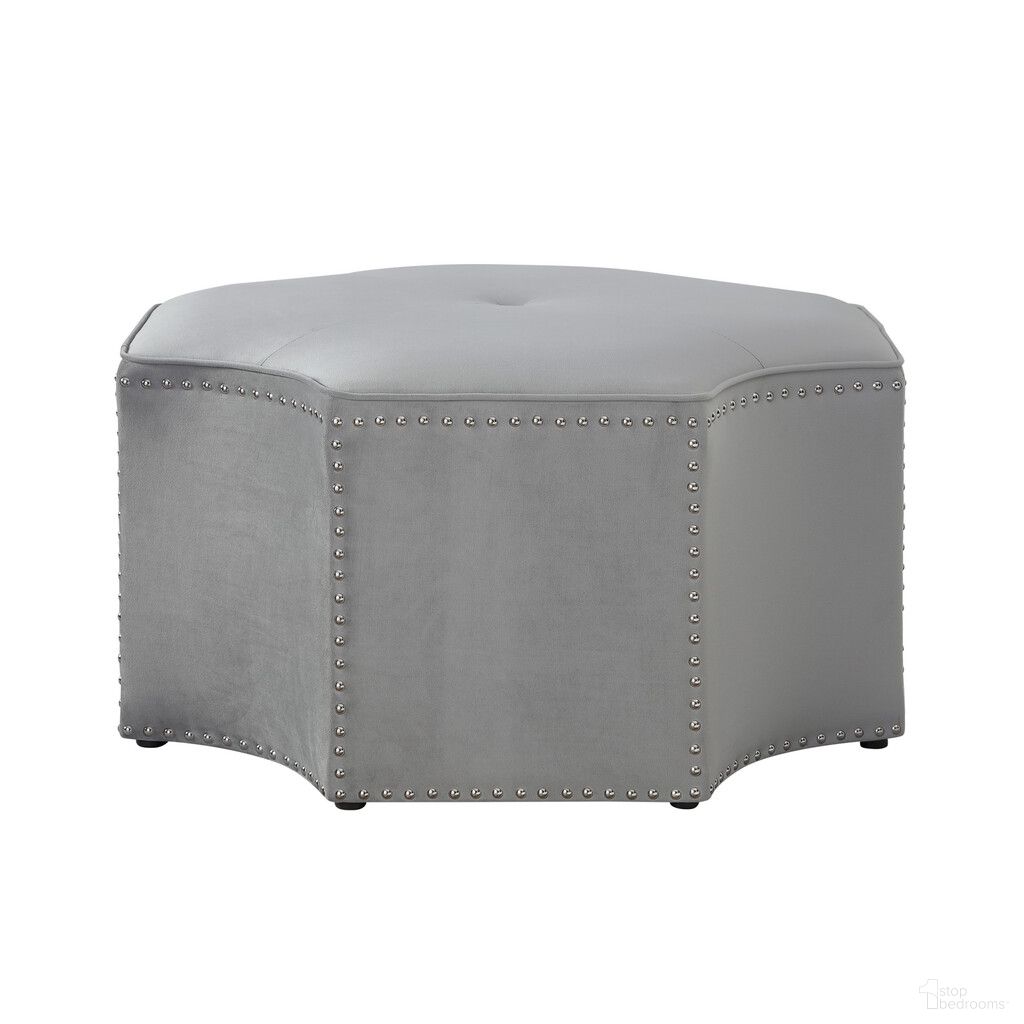 The appearance of 33 Inch Velvet Tufted Octagonal Cocktail Ottoman In Gray designed by Homeroots in the modern / contemporary interior design. This gray piece of furniture was selected by 1StopBedrooms from to add a touch of cosiness and style into your home. Sku: 490607. Material: Velvet.