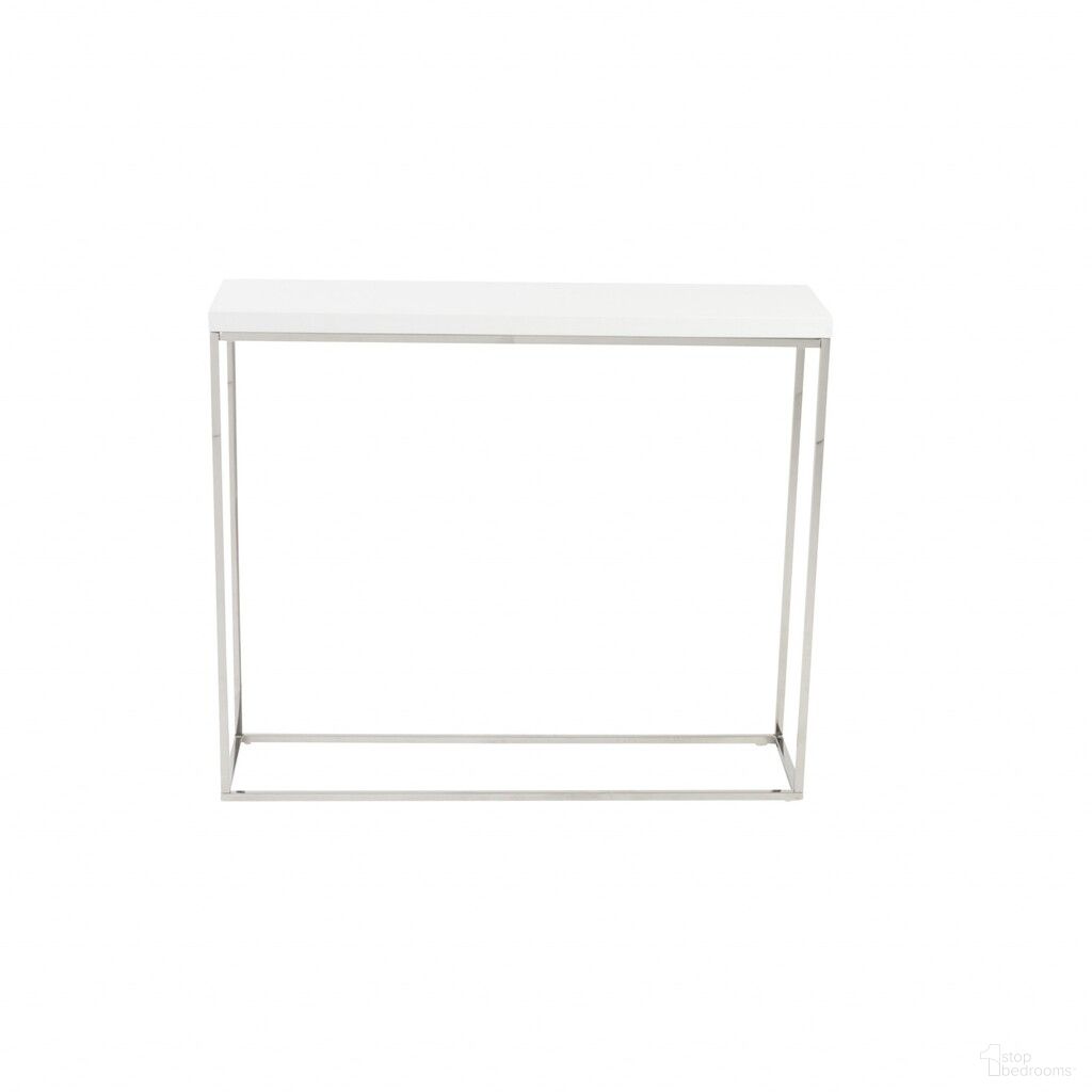 The appearance of 35 Inch Frame Console Table In White and Silver designed by Homeroots in the modern / contemporary interior design. This white and silver piece of furniture was selected by 1StopBedrooms from to add a touch of cosiness and style into your home. Sku: 400513. Material: Metal.