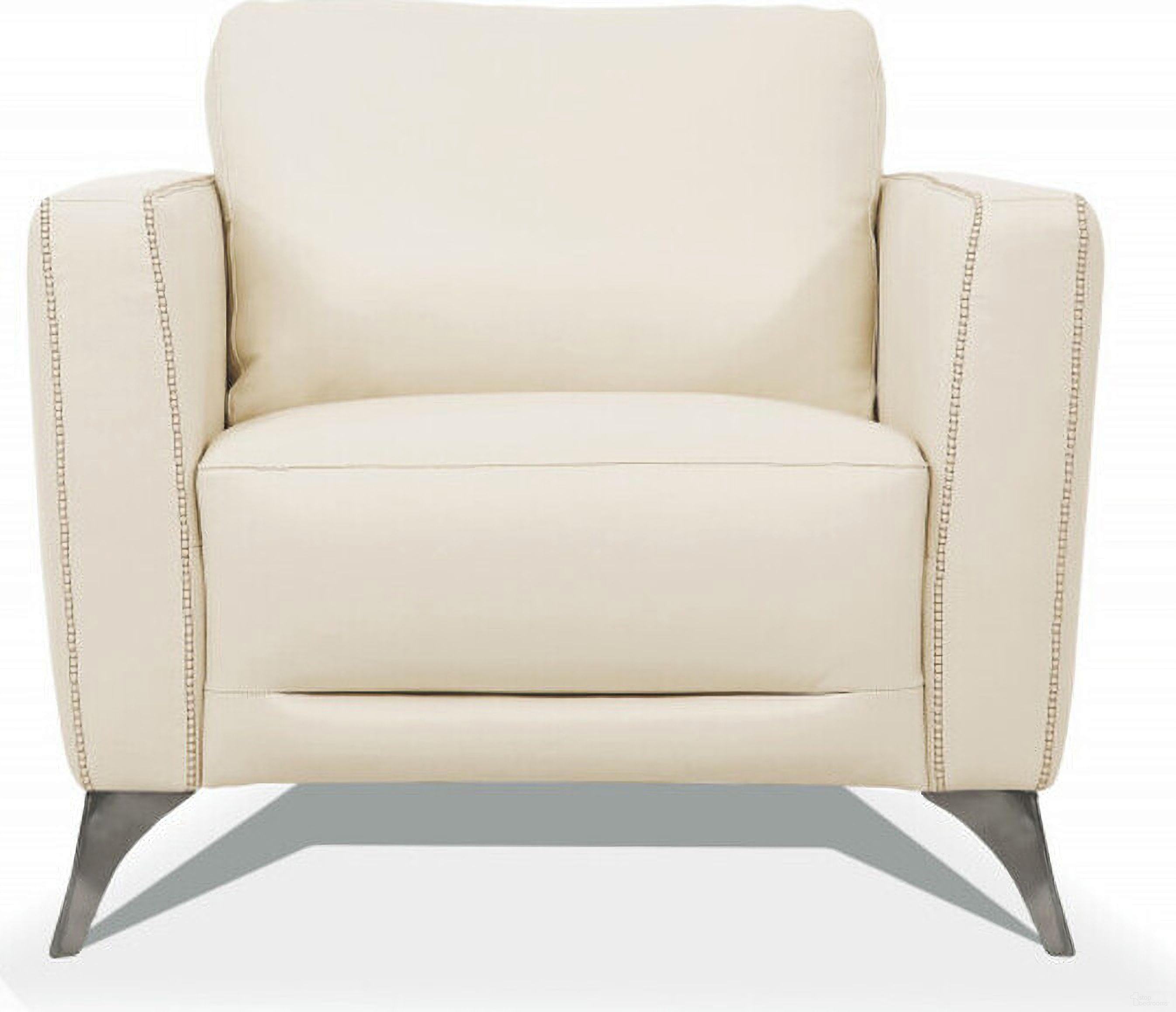 The appearance of 35 Inch Genuine Leather Arm Chair In Cream and Black designed by Homeroots in the modern / contemporary interior design. This cream and black piece of furniture was selected by 1StopBedrooms from to add a touch of cosiness and style into your home. Sku: 515768. Material: Genuine Leather.