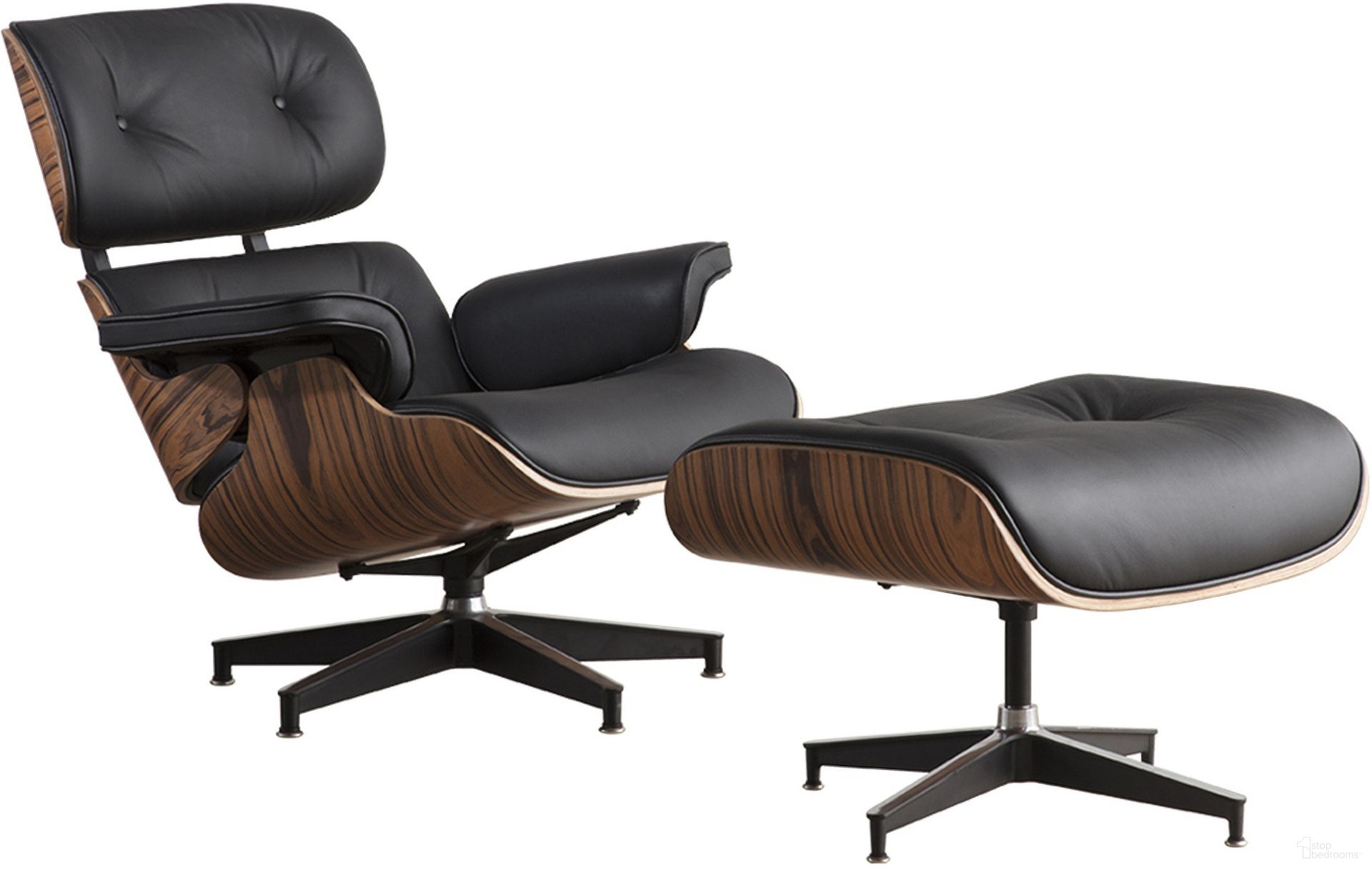 The appearance of 35 Inch Genuine Leather Tufted Swivel Lounge Chair with Ottoman In Black and Brown designed by Homeroots in the transitional interior design. This black and brown piece of furniture was selected by 1StopBedrooms from to add a touch of cosiness and style into your home. Sku: 526374. Material: Genuine Leather.