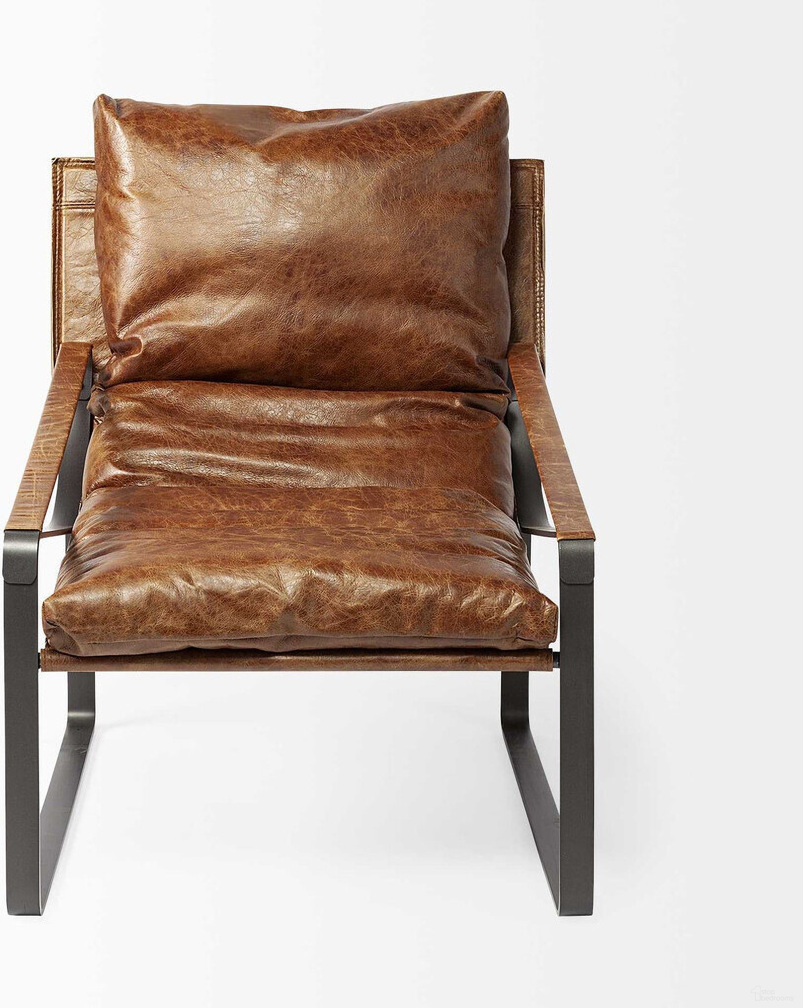 The appearance of 35 Inch Leather Distressed Lounge Chair In Black and Brown designed by Homeroots in the rustic / southwestern interior design. This black and brown piece of furniture  was selected by 1StopBedrooms from  to add a touch of cosiness and style into your home. Sku: 380628. Material: Genuine Leather.