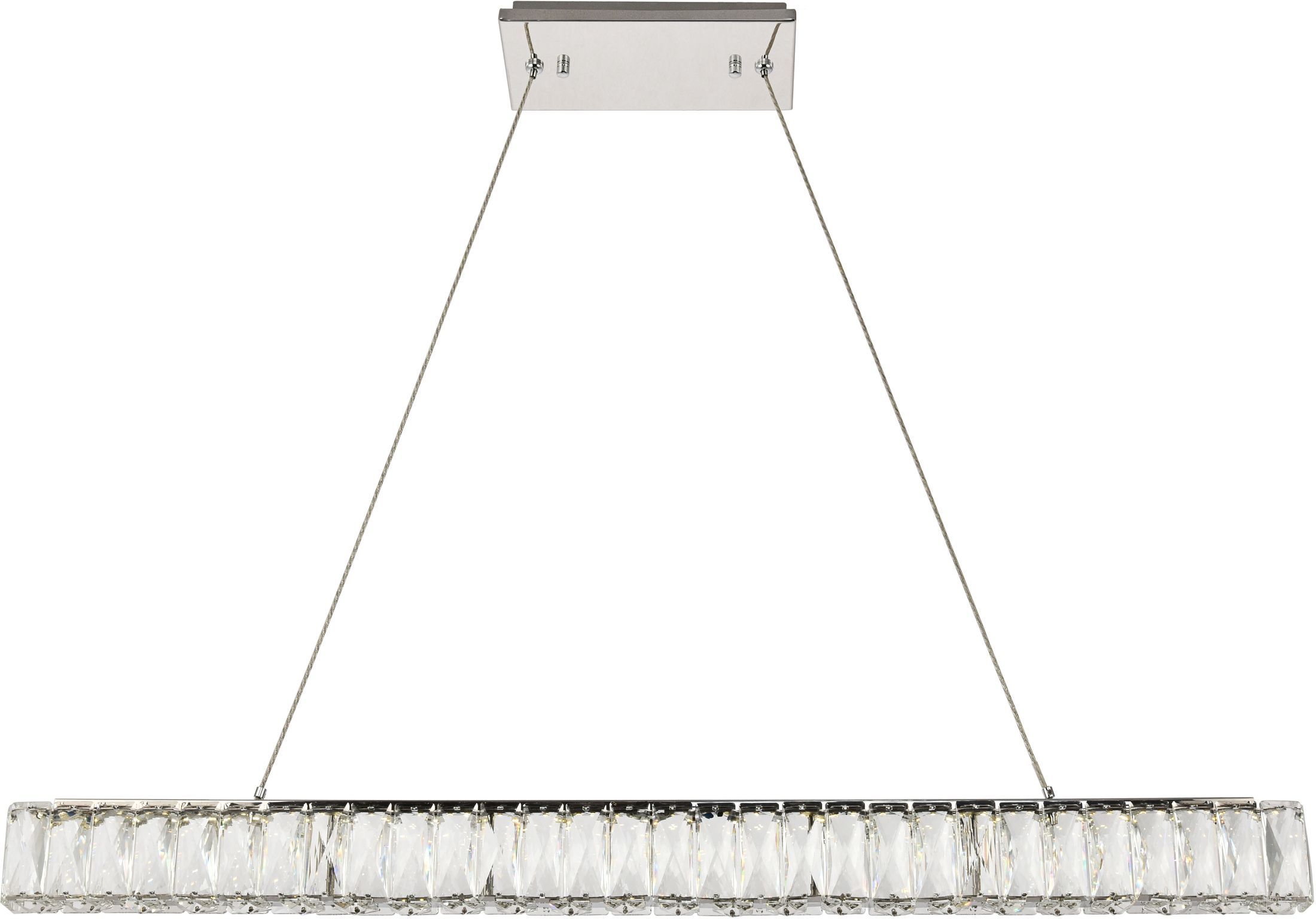 3502D38C Monroe 2" Chrome Chandelier With Clear Royal Cut Crystal Trim