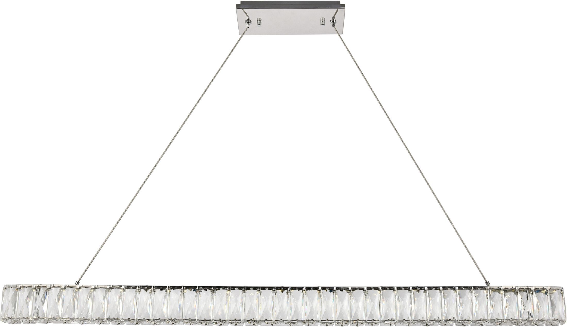 3502D47C Monroe 2" Chrome Chandelier With Clear Royal Cut Crystal Trim