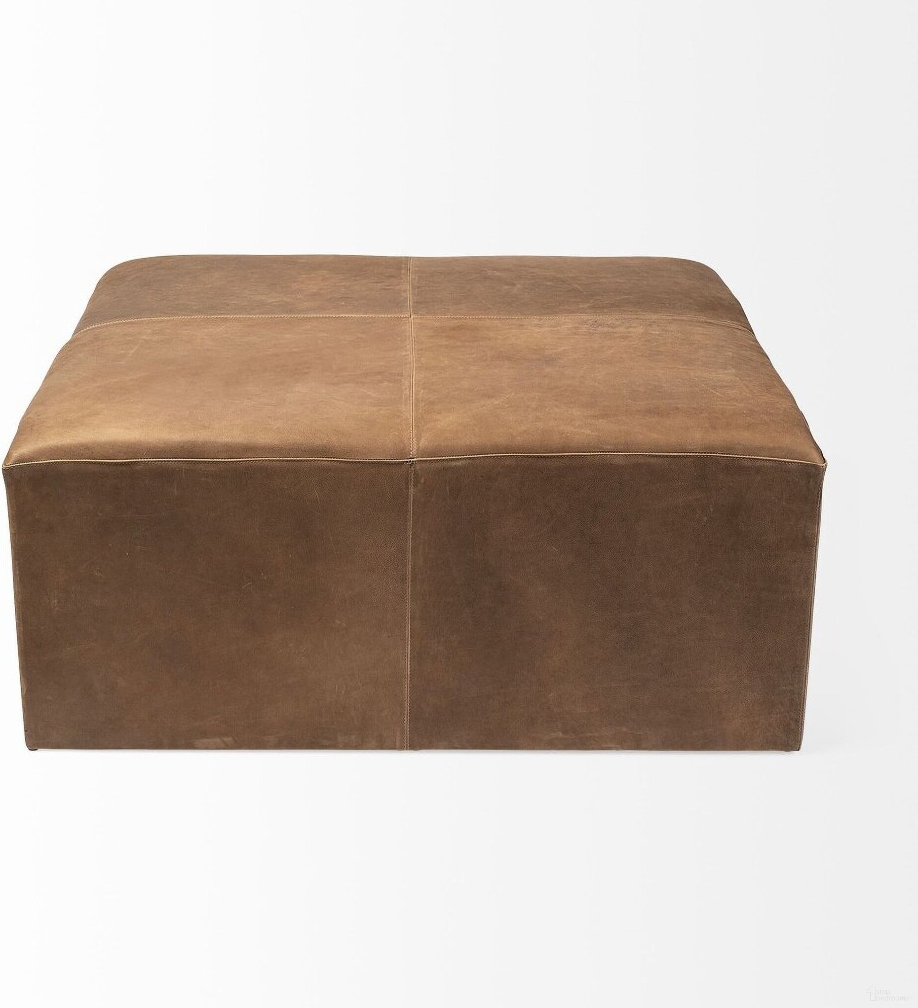 The appearance of 36 Inch Faux Leather Cube Ottoman In Brown designed by Homeroots in the modern / contemporary interior design. This brown piece of furniture  was selected by 1StopBedrooms from  to add a touch of cosiness and style into your home. Sku: 394245. Material: Faux Leather.