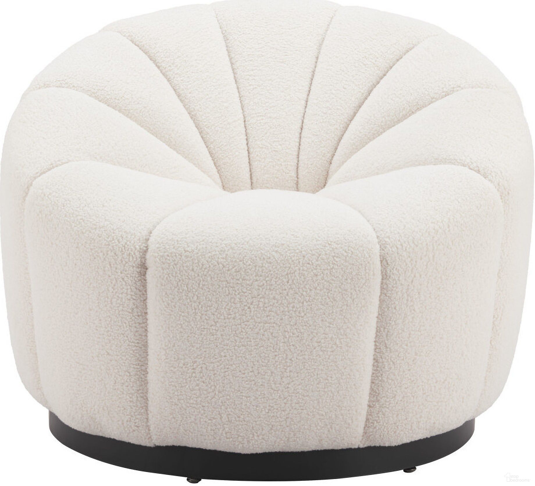The appearance of 36 Inch Faux Shearling and Upholstered Barrel Chair In Cream and Black designed by Homeroots in the modern / contemporary interior design. This cream and black piece of furniture was selected by 1StopBedrooms from to add a touch of cosiness and style into your home. Sku: 564971. Material: Fabric.