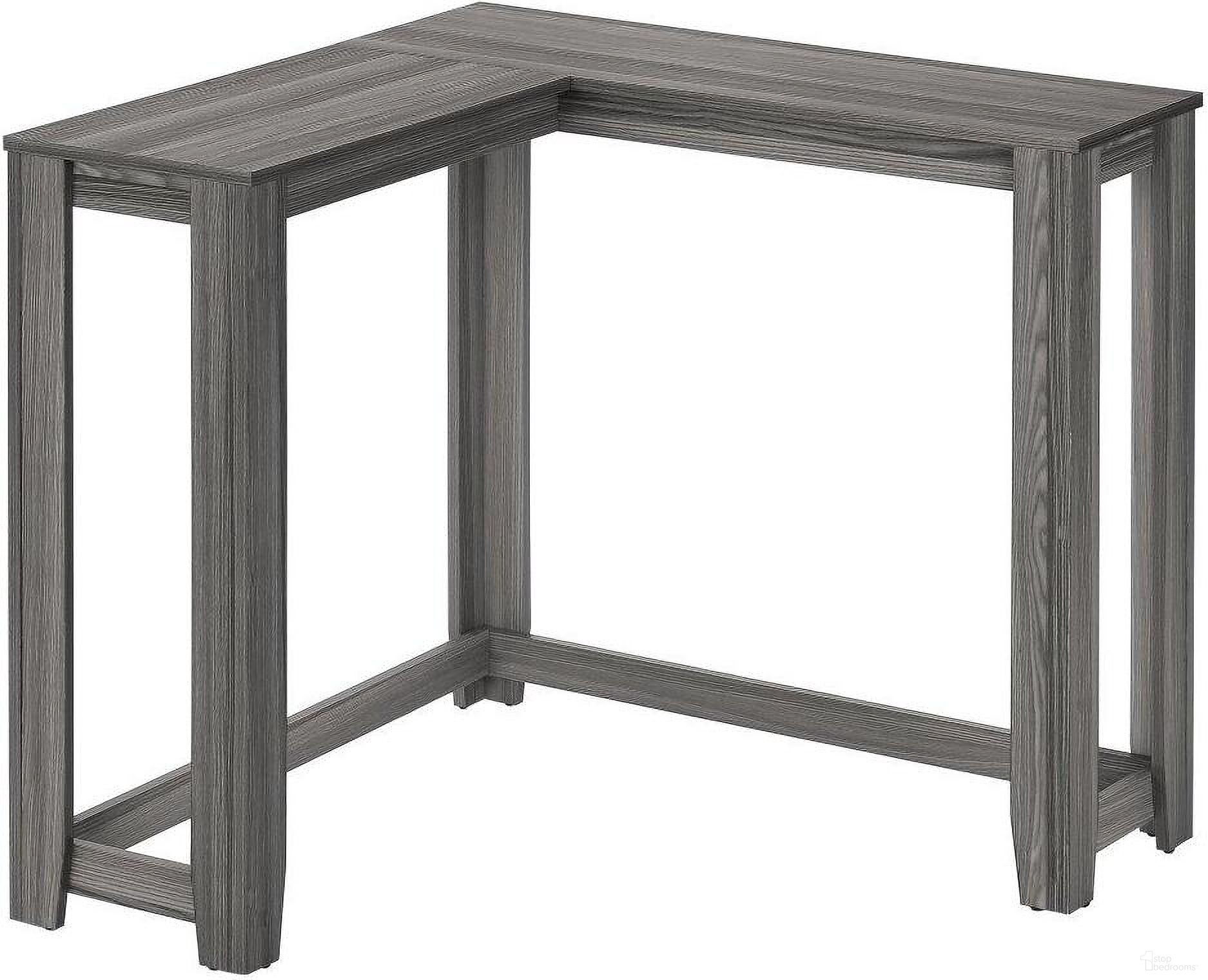 The appearance of 36 Inch Grey Corner Console designed by Monarch Specialties in the modern / contemporary interior design. This grey piece of furniture  was selected by 1StopBedrooms from  to add a touch of cosiness and style into your home. Sku: I 3658. Material: Laminate.