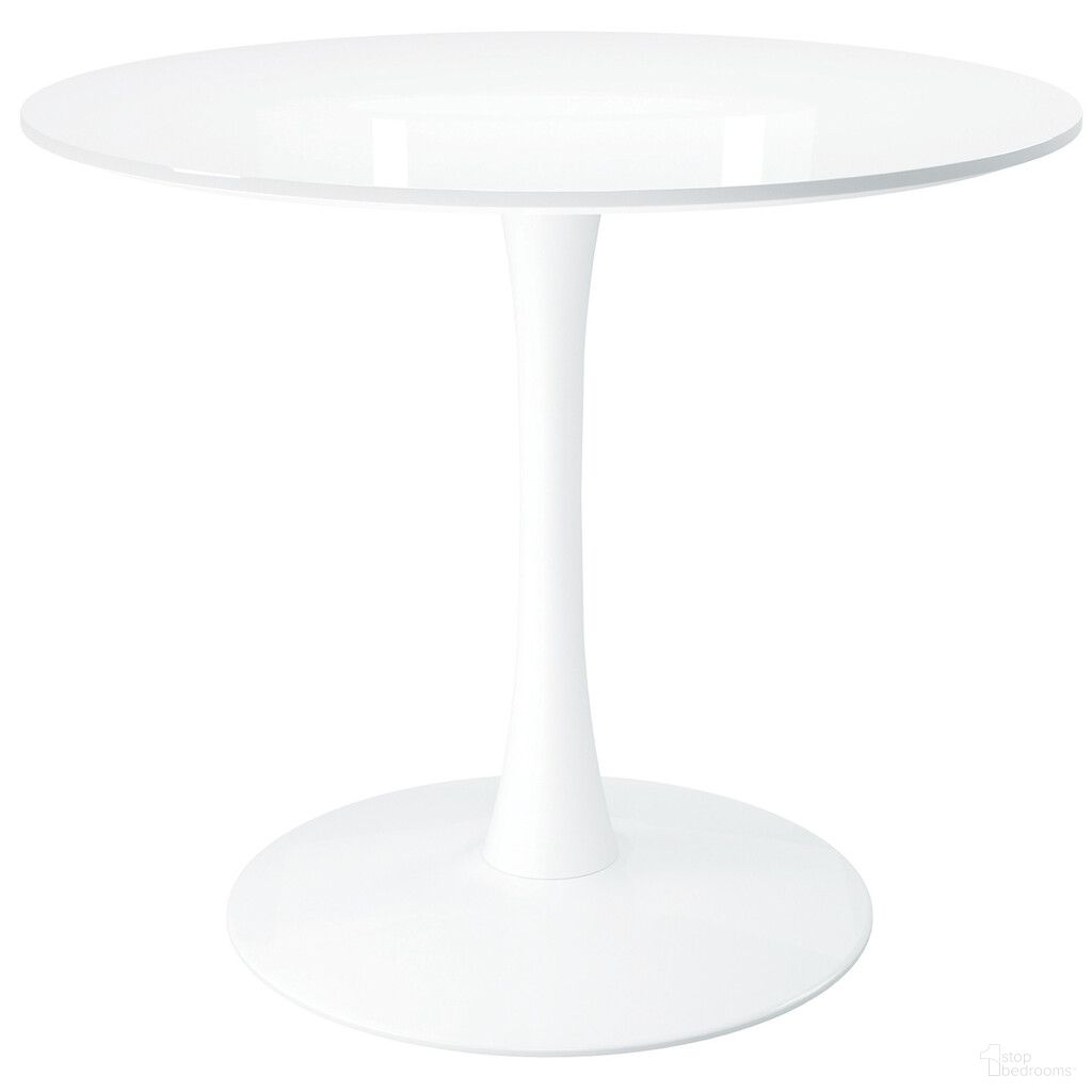 The appearance of 36 Inch Metal Dining Table In White designed by Homeroots in the modern / contemporary interior design. This white piece of furniture  was selected by 1StopBedrooms from  to add a touch of cosiness and style into your home. Sku: 520865. Table Base Style: Pedestal. Table Top Shape: Round. Material: Metal. Size: 36".