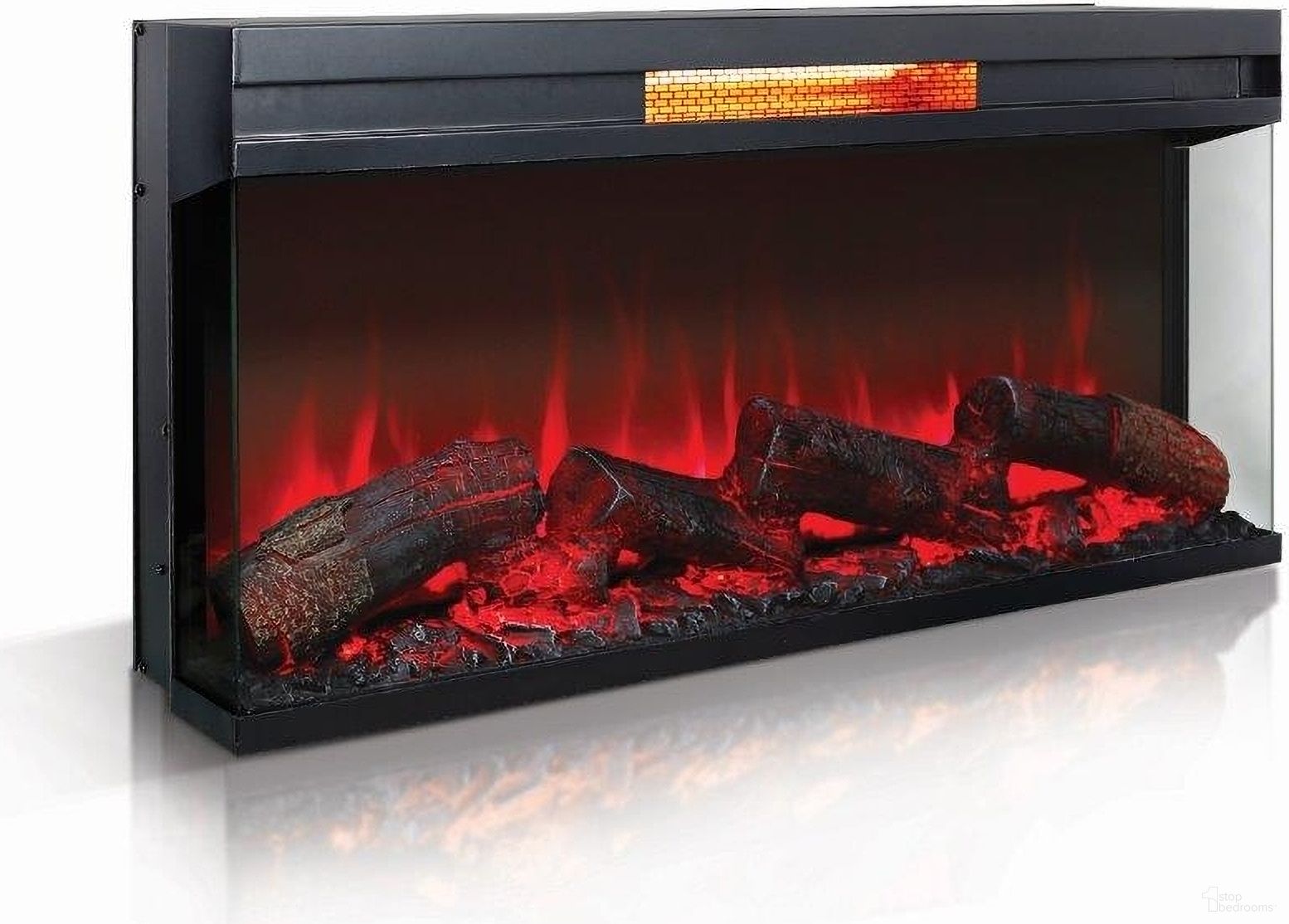 The appearance of 36 Inch Panoramic Log Fireplace Insert In Black designed by Sunny Designs in the rustic / southwestern interior design. This black piece of furniture was selected by 1StopBedrooms from to add a touch of cosiness and style into your home. Sku: 2001B-36P. Material: Metal.