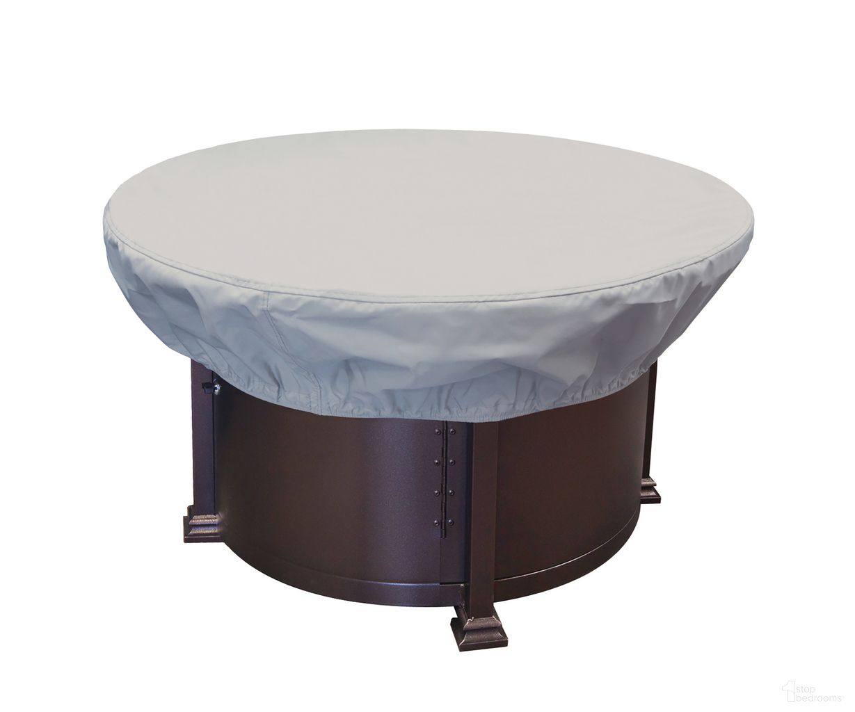 36 Inch Round Fire Pit/Ottoman Cover In Grey
