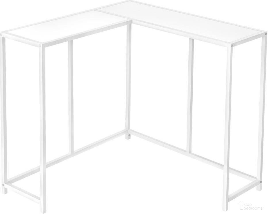 36 Inch White Corner Console