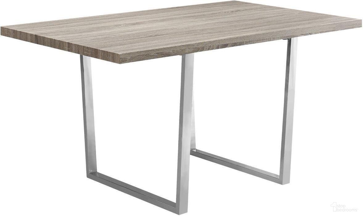 The appearance of 36 x 60 Inch Dining Table In Dark Taupe I 1121 designed by Monarch Specialties in the modern / contemporary interior design. This dark taupe piece of furniture  was selected by 1StopBedrooms from  to add a touch of cosiness and style into your home. Sku: I 1121. Table Base Style: Double Pedestal. Material: Metal. Table Top Shape: Rectangular. Size: 36" x 59".