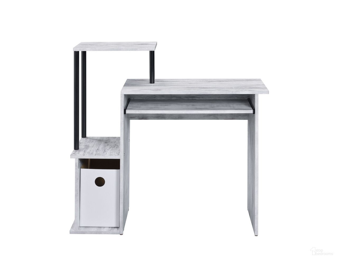 The appearance of 37 Inch Computer Desk In Antiqued White designed by Homeroots in the traditional interior design. This antiqued white piece of furniture was selected by 1StopBedrooms from to add a touch of cosiness and style into your home. Sku: 491433. Material: Wood.