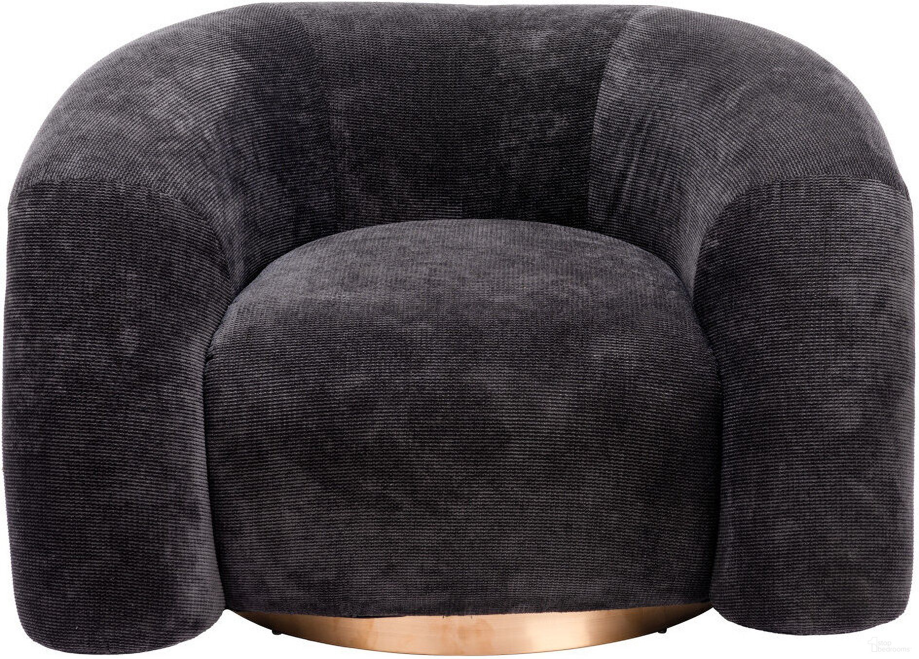 The appearance of 37 Inch Faux Shearling and Upholstered Arm Chair In Black and Gold designed by Homeroots in the modern / contemporary interior design. This black and gold piece of furniture  was selected by 1StopBedrooms from  to add a touch of cosiness and style into your home. Sku: 572301. Material: Fabric.