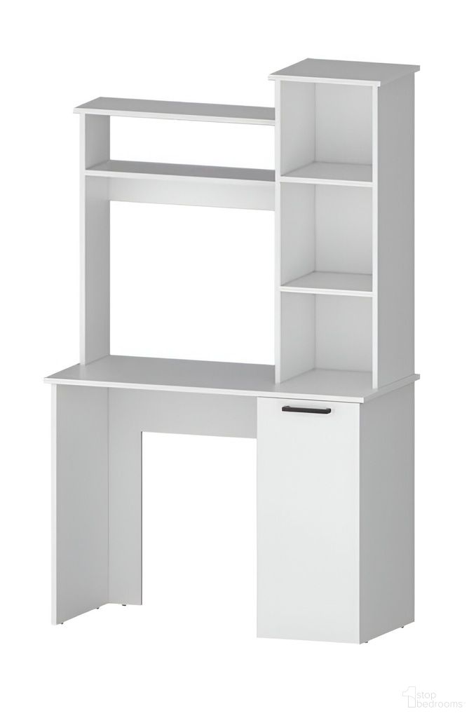 The appearance of 39 Inch Computer Desk with Hutch In White designed by Homeroots in the modern / contemporary interior design. This white piece of furniture was selected by 1StopBedrooms from to add a touch of cosiness and style into your home. Sku: 530193. Material: Wood.