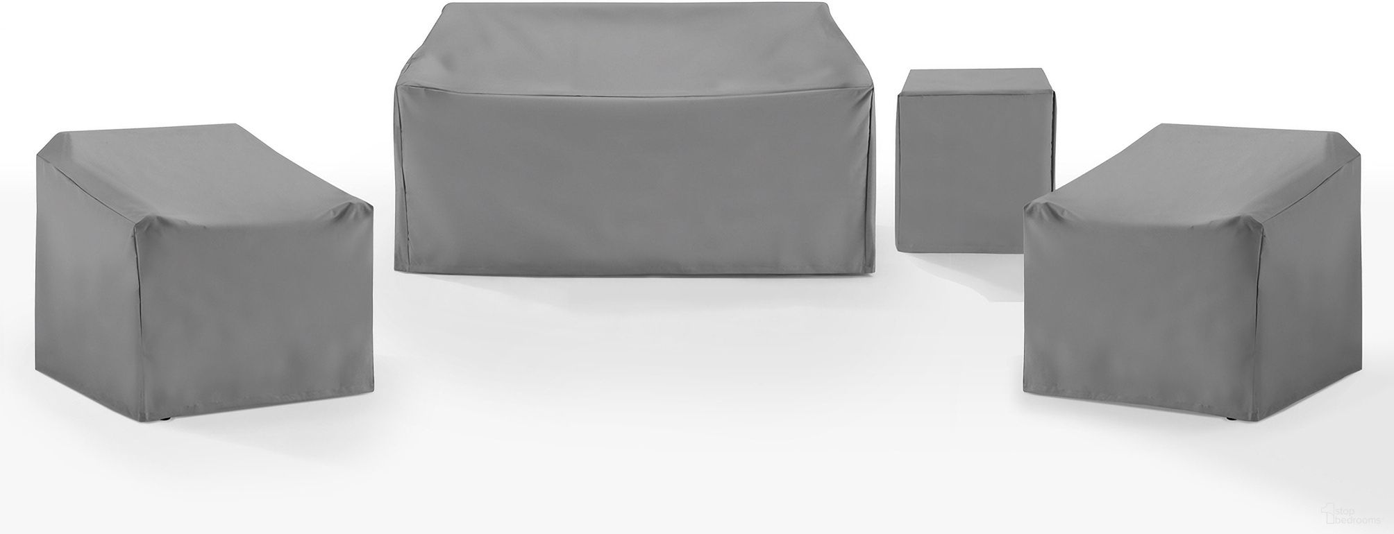 4 Piece Outdoor Furniture Cover Set In Gray
