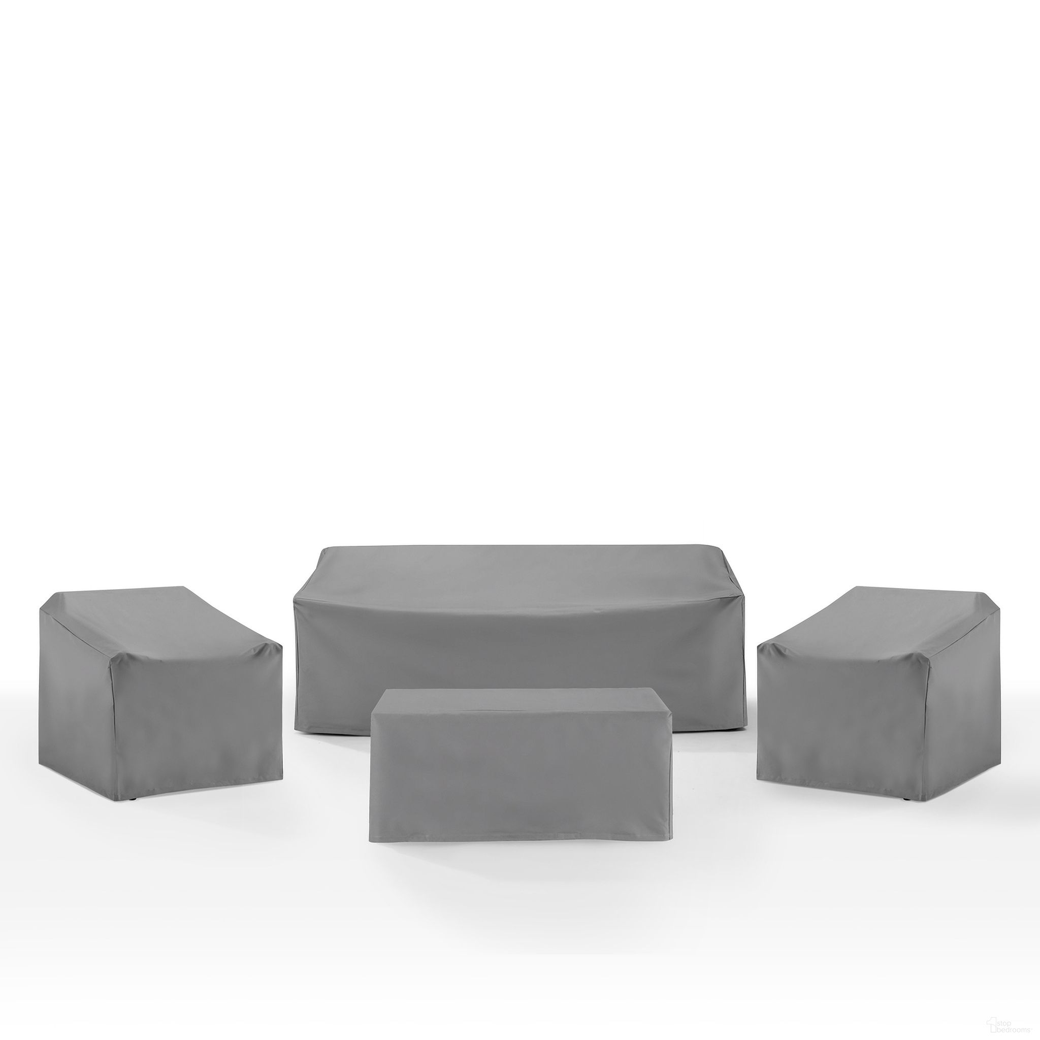 The appearance of 4 Piece Outdoor Furniture Cover Set In Gray designed by Crosley Brands in the modern / contemporary interior design. This gray piece of furniture was selected by 1StopBedrooms from Furniture Covers Collection to add a touch of cosiness and style into your home. Sku: CO7503-GY;CO7502-GY;CO7500-GY;CO7500-GY. Material: PVC.