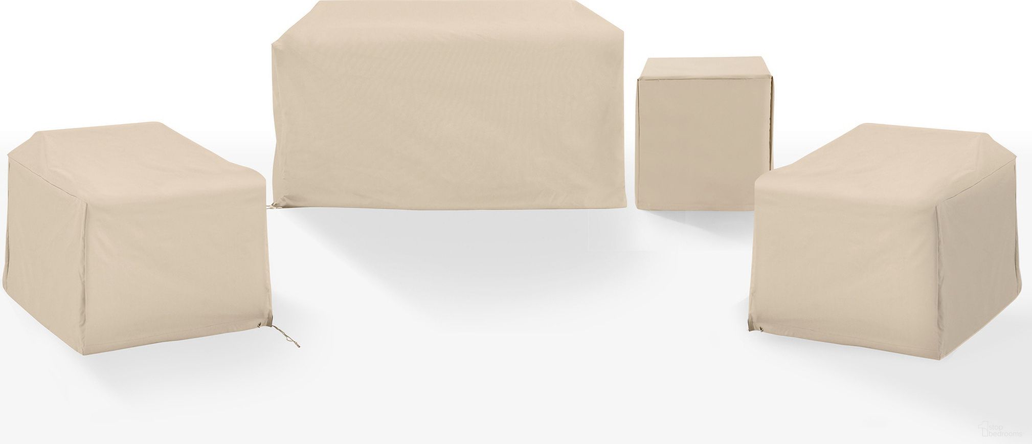 The appearance of 4 Piece Outdoor Furniture Cover Set In Tan designed by Crosley Brands in the modern / contemporary interior design. This tan piece of furniture  was selected by 1StopBedrooms from Furniture Covers Collection to add a touch of cosiness and style into your home. Sku: CO7501-TA;CO7504-TA;CO7500-TA;CO7500-TA. Material: PVC.