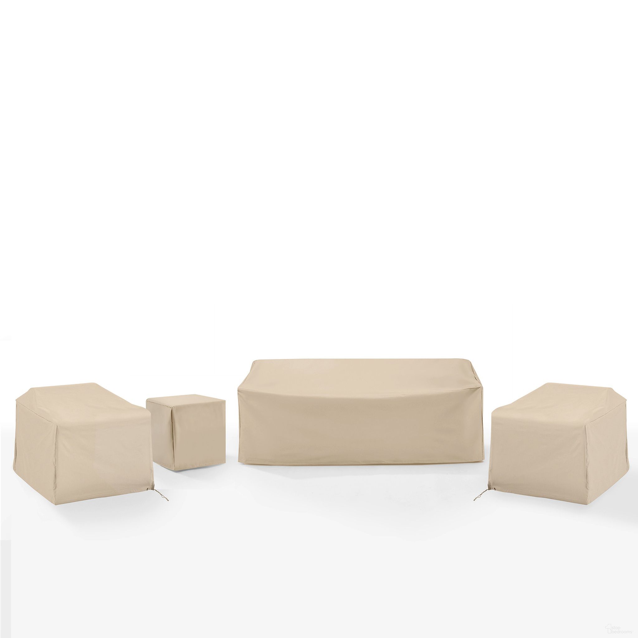 The appearance of 4 Piece Outdoor Furniture Cover Set In Tan designed by Crosley Brands in the modern / contemporary interior design. This tan piece of furniture  was selected by 1StopBedrooms from Furniture Covers Collection to add a touch of cosiness and style into your home. Sku: CO7504-TA;CO7500-TA;CO7500-TA;CO7503-TA. Material: PVC.