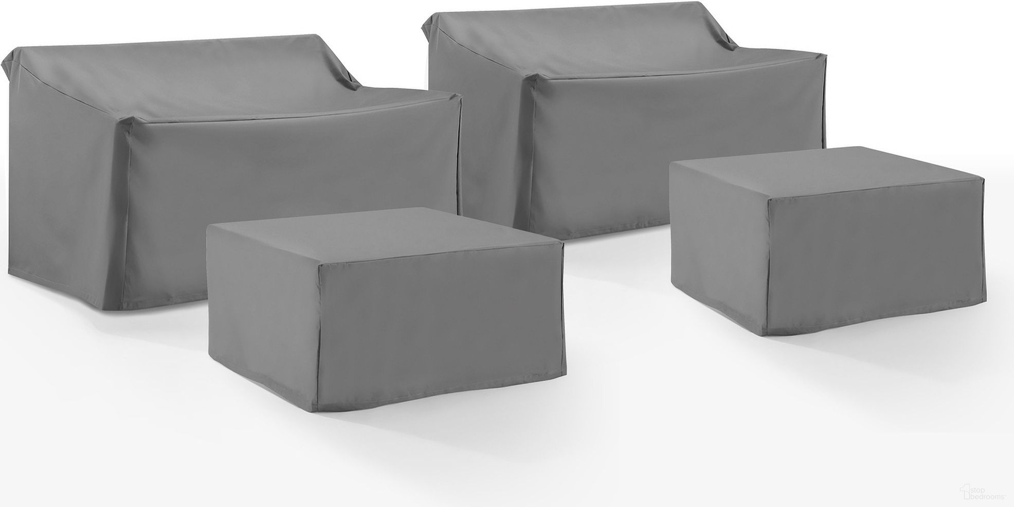 The appearance of 4 Piece Outdoor Sectional Furniture Cover Set In Gray designed by Crosley Brands in the modern / contemporary interior design. This gray piece of furniture was selected by 1StopBedrooms from Furniture Covers Collection to add a touch of cosiness and style into your home. Sku: CO7507-GY;CO7507-GY;CO7501-GY;CO7501-GY. Material: PVC.
