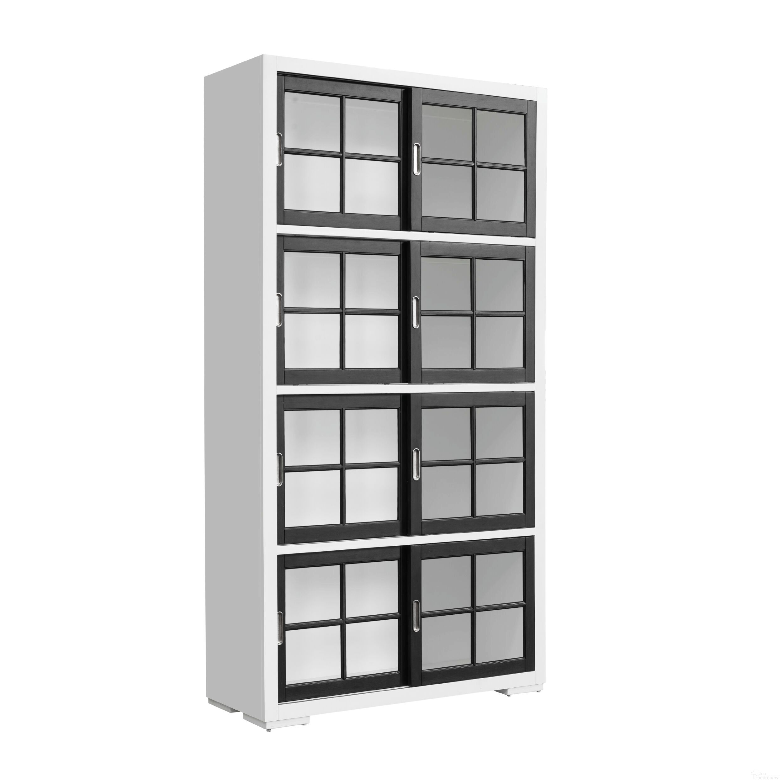 The appearance of 4-Shelf Sliding Door Bookcase In Multi designed by Pulaski in the modern / contemporary interior design. This multi piece of furniture was selected by 1StopBedrooms from Pulaski Accents Collection to add a touch of cosiness and style into your home. Sku: P021773. Material: Birch Veneer.
