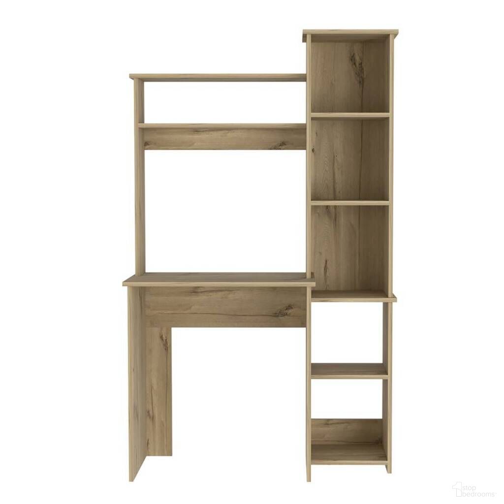 The appearance of 40 Inch Computer Desk with Hutch In Natural designed by Homeroots in the transitional interior design. This natural piece of furniture was selected by 1StopBedrooms from to add a touch of cosiness and style into your home. Sku: 477845. Material: Wood.